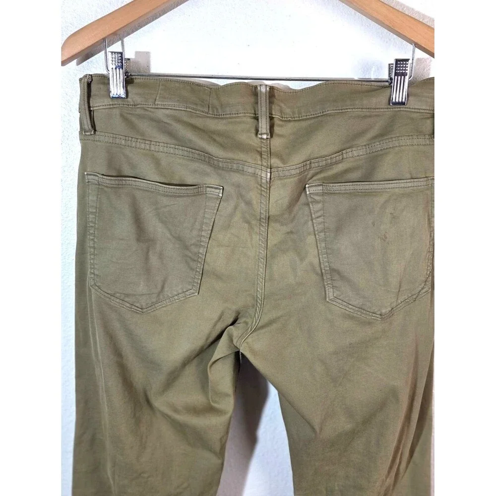 Banana Republic Slim Fit Pants 32x34 Khaki Stretch Chinos Men Distressed Knee